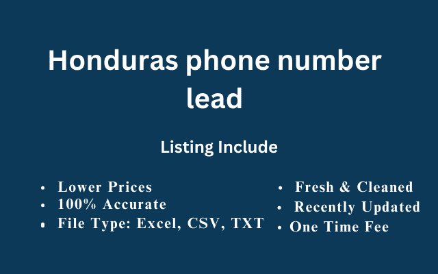 Honduras phone number lead