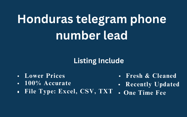 Honduras telegram phone number lead