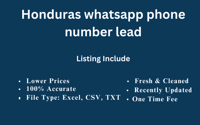 Honduras whatsapp phone number lead