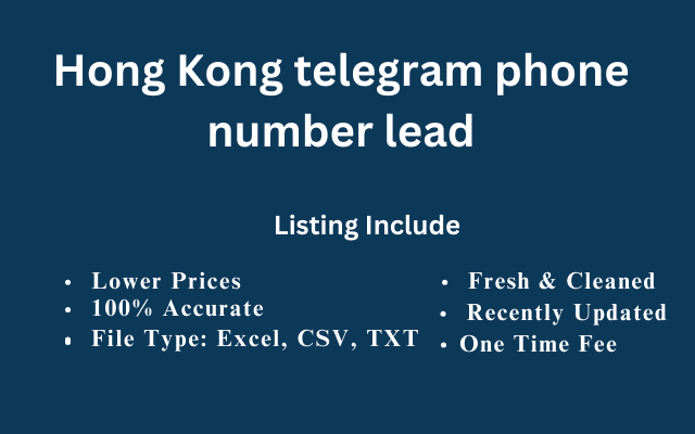 Hong Kong telegram phone number lead