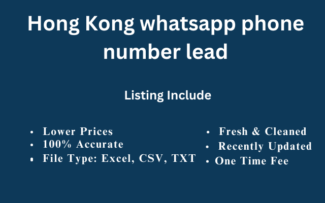 Hong Kong whatsapp phone number lead