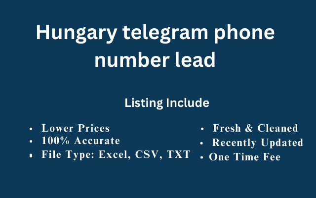 Hungary telegram phone number lead