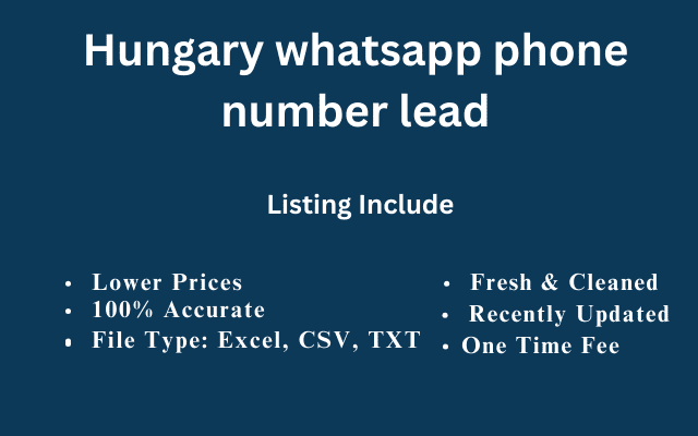 Hungary whatsapp phone number lead