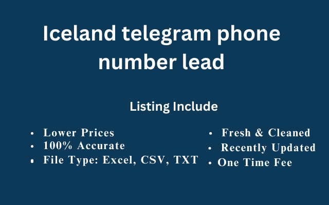 Iceland telegram phone number lead