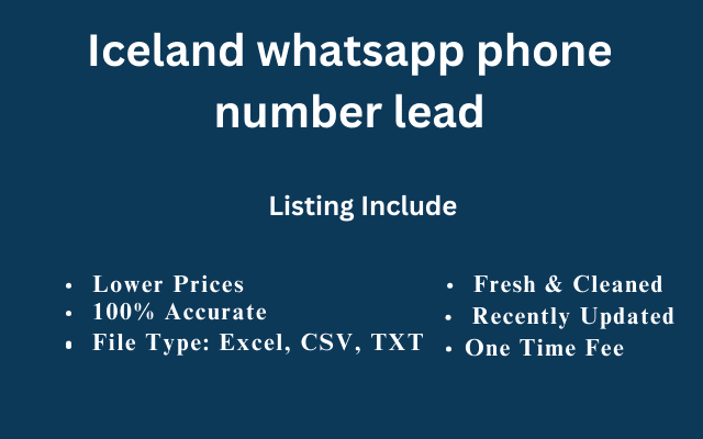 Iceland whatsapp phone number lead