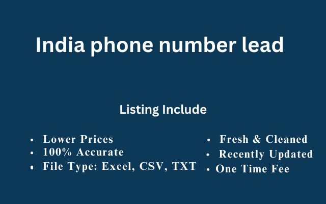 India phone number lead