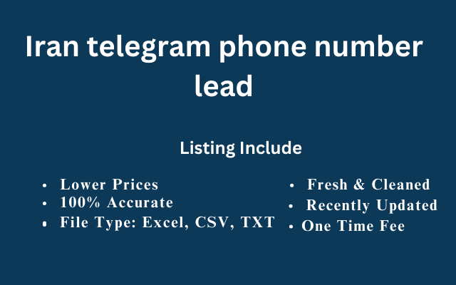 Iran telegram phone number lead