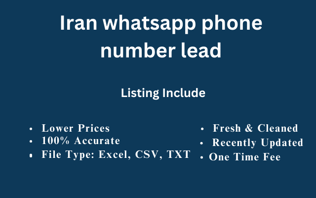 Iran whatsapp phone number lead