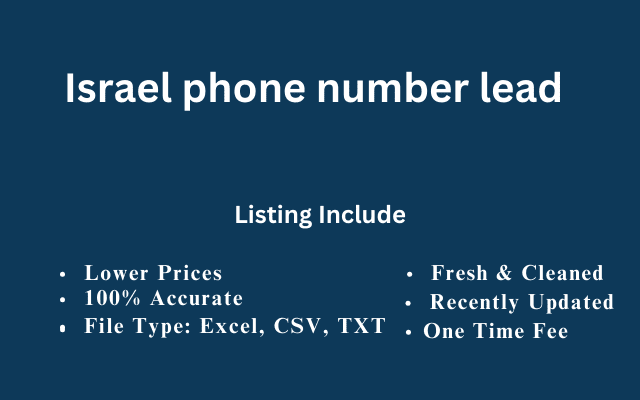 Israel phone number lead