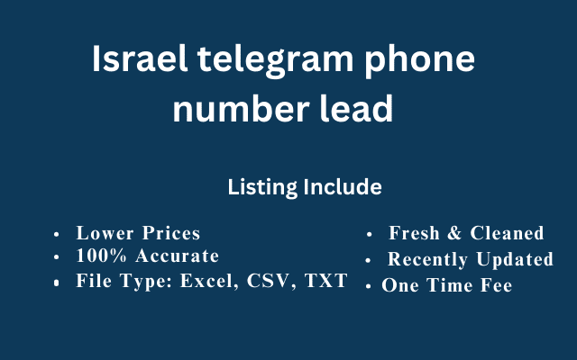 Israel telegram phone number lead