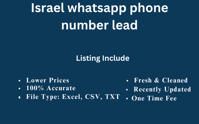 Israel whatsapp phone number lead