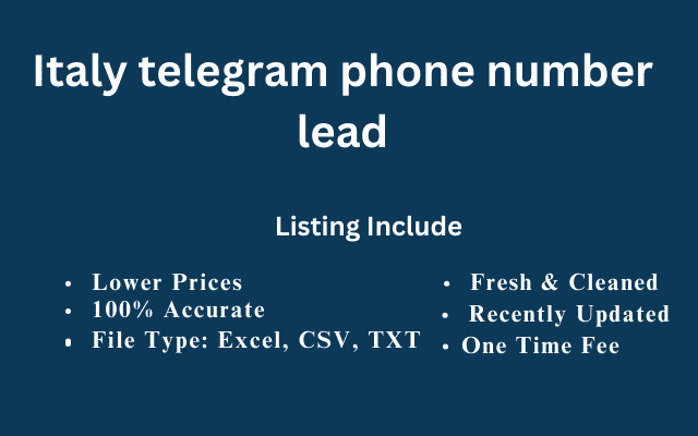 Italy telegram phone number lead