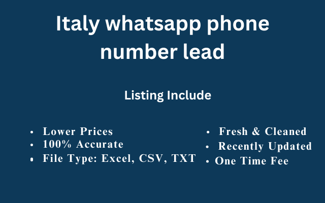 Italy whatsapp phone number lead