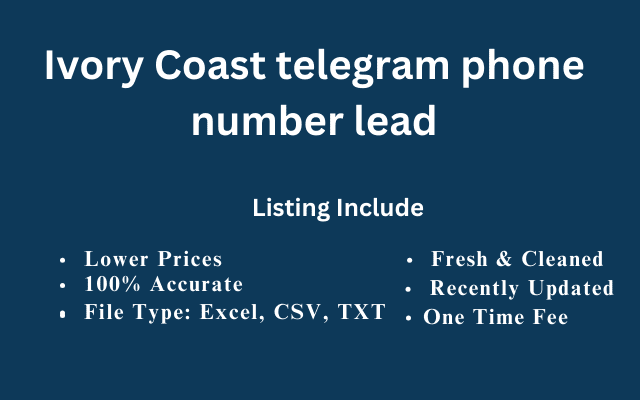 Ivory Coast telegram phone number lead