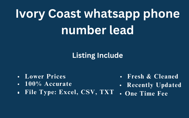 Ivory Coast whatsapp phone number lead