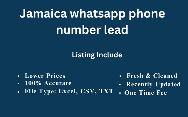 Jamaica whatsapp phone number lead