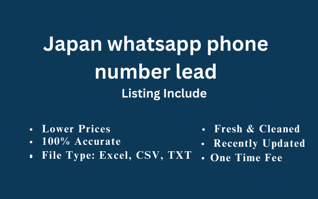 Japan whatsapp phone number lead