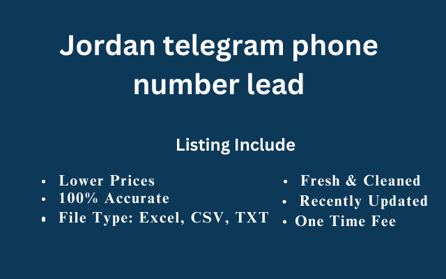 Jordan telegram phone number lead