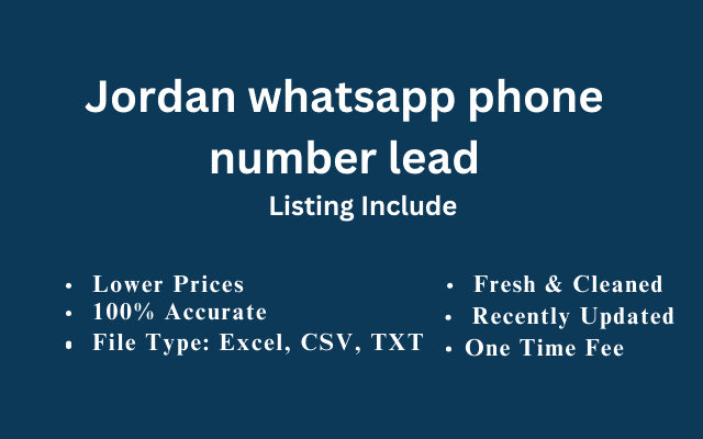 Jordan whatsapp phone number lead