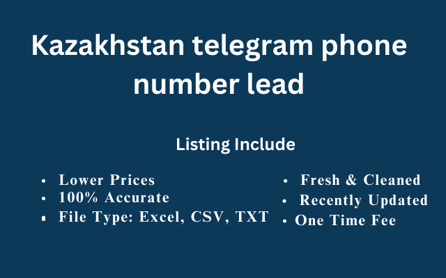 Kazakhstan telegram phone number lead