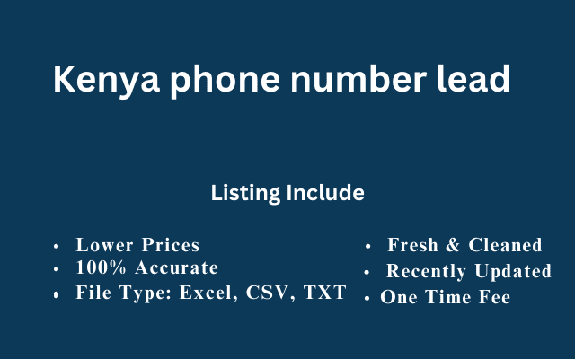 Kenya phone number lead