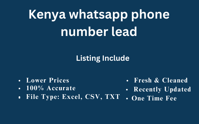 Kenya whatsapp phone number lead