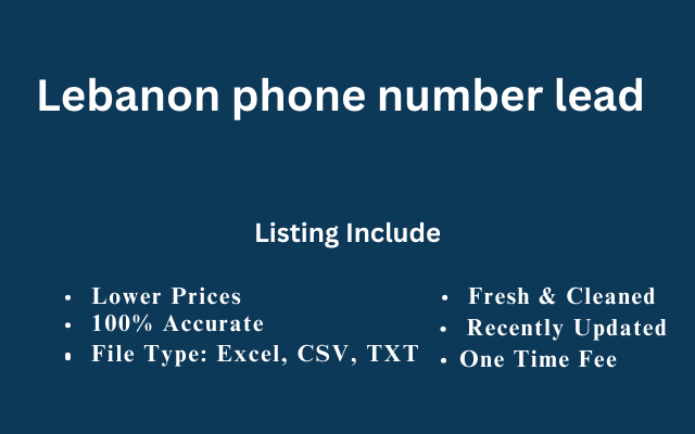 Lebanon phone number lead