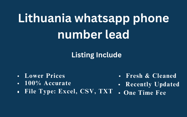 Lithuania whatsapp phone number lead