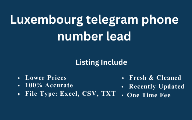 Luxembourg telegram phone number lead