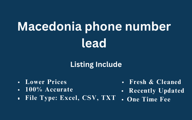 Macedonia phone number lead