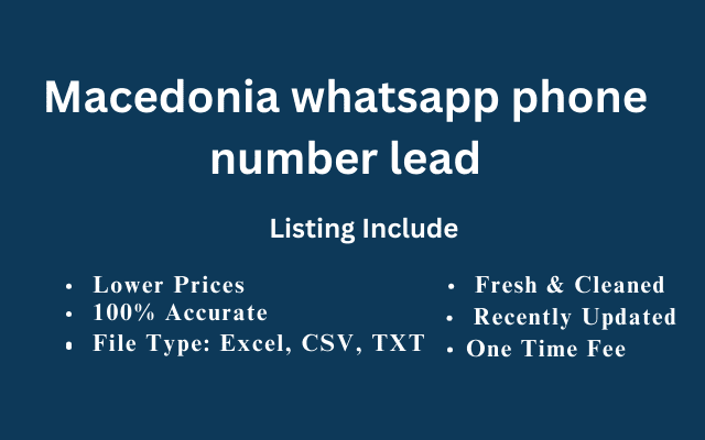 Macedonia whatsapp phone number lead