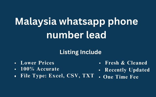 Malaysia whatsapp phone number lead