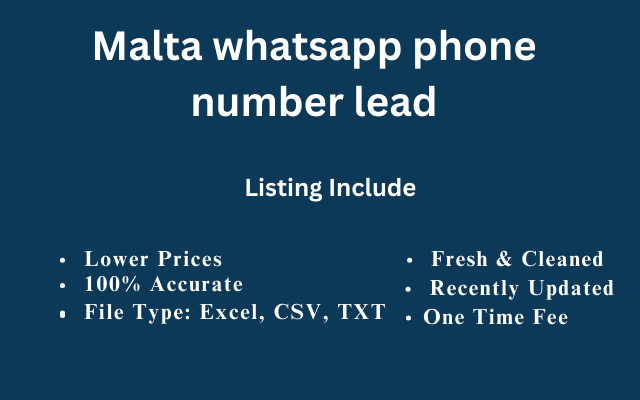 Malta whatsapp phone number lead