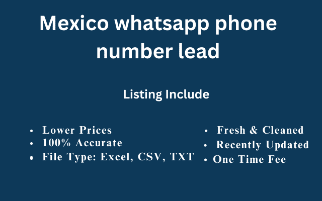 Mexico whatsapp phone number lead