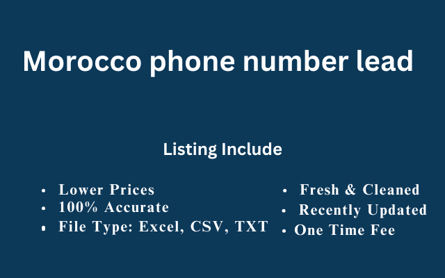 Morocco phone number lead