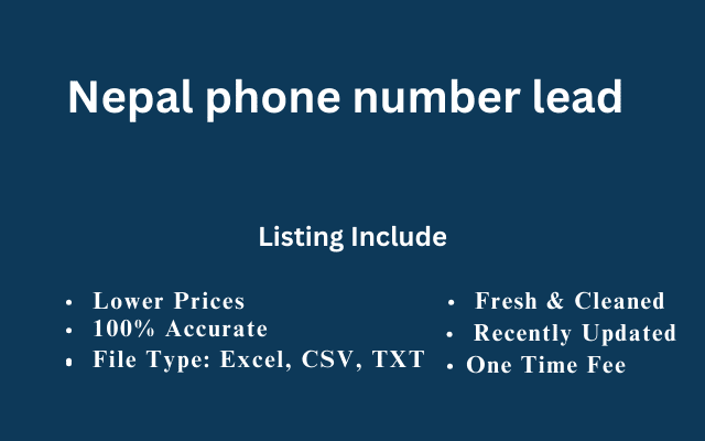 Nepal phone number lead