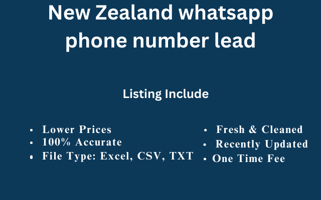 New Zealand whatsapp phone number lead