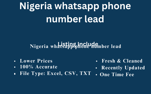 Nigeria whatsapp phone number lead