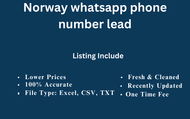 Norway whatsapp phone number lead