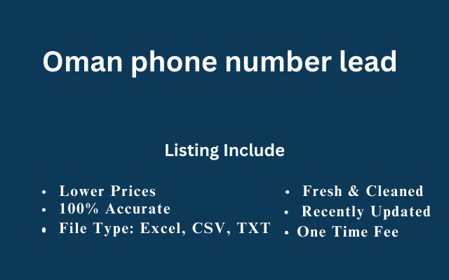 Oman phone number lead