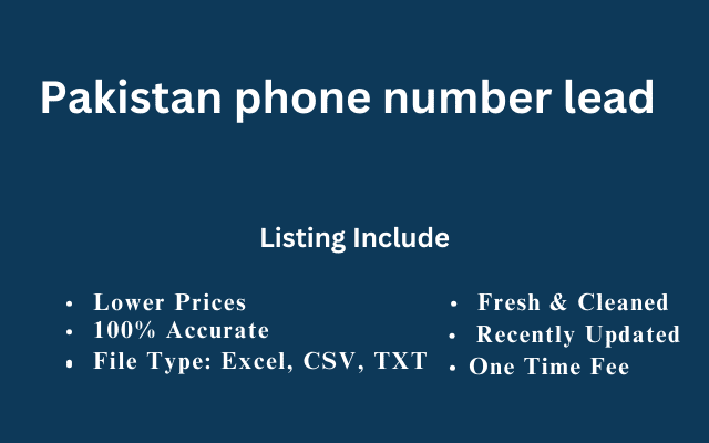 Pakistan phone number lead