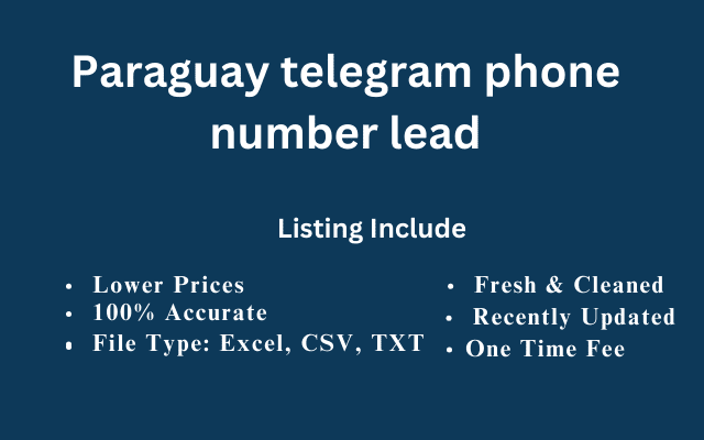 Paraguay telegram phone number lead