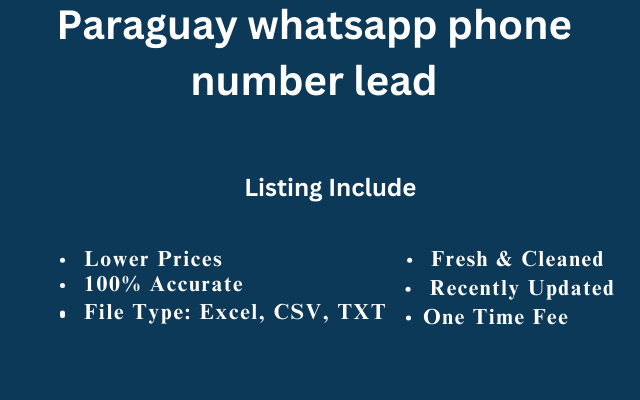 Paraguay whatsapp phone number lead