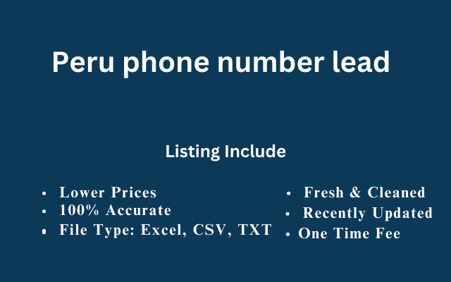 Peru phone number lead