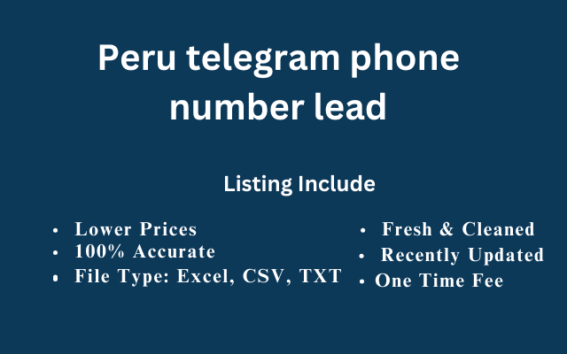 Peru telegram phone number lead