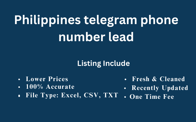 Philippines telegram phone number lead