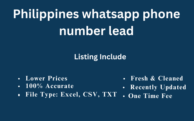 Philippines whatsapp phone number lead