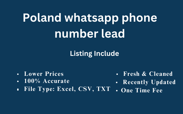 Poland whatsapp phone number lead