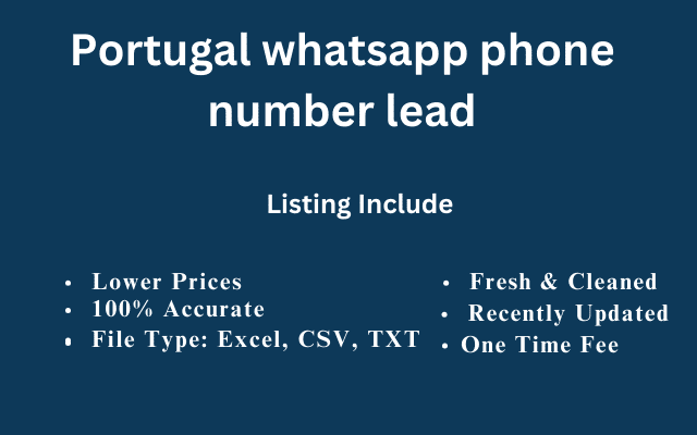 Portugal whatsapp phone number lead