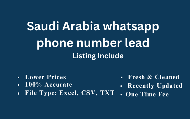 Saudi Arabia whatsapp phone number lead